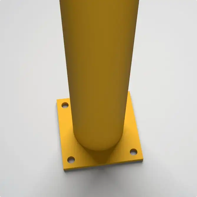 Rhino Rails 42in Tall Surface Mount Steel Bollard with Cap