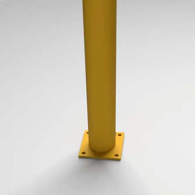 Rhino Rails 42in Tall Surface Mount Steel Bollard with Cap