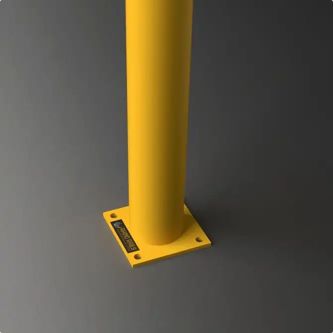 Rhino Rails 42in Tall Surface Mount Steel Bollard with Cap