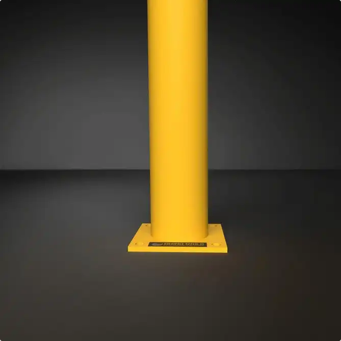 Rhino Rails 42in Tall Surface Mount Steel Bollard with Cap