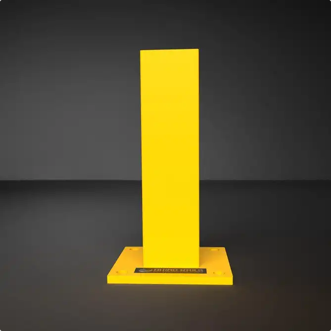 Rhino Rails 18.5in Guardrail Column with Standard Baseplate - Photo Rhino Rails 18.5in Guardrail Column with Standard Baseplate