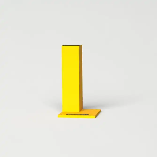 Rhino Rails 18.5in Guardrail Column with Corner Baseplate - Photo Rhino Rails 18.5in Guardrail Column with Corner Baseplate