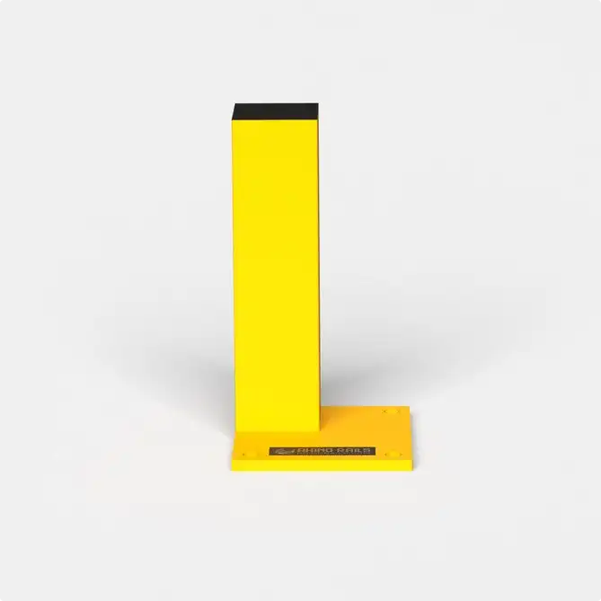 Rhino Rails 18.5in Guardrail Column with Corner Baseplate - Photo Rhino Rails 18.5in Guardrail Column with Corner Baseplate