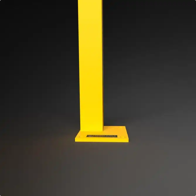 Rhino Rails 43in Guardrail Column with Corner Baseplate