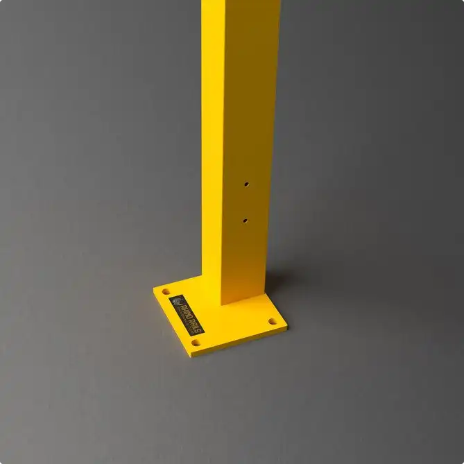 Rhino Rails 43in Guardrail Column with Corner Baseplate
