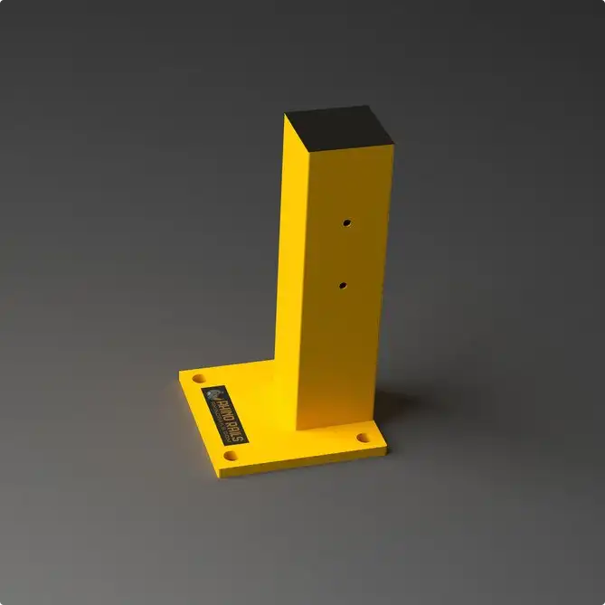 Rhino Rails 18.5in Guardrail Column with Offset Baseplate