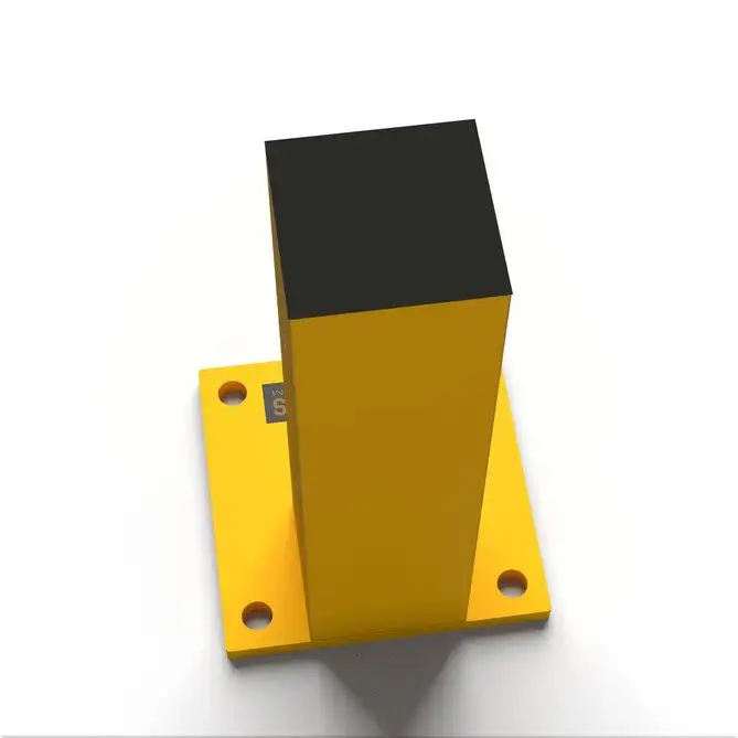 Rhino Rails 18.5in Guardrail Column with Offset Baseplate