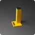 Rhino Rails 18.5in Guardrail Column with Corner Baseplate - Photo Rhino Rails 18.5in Guardrail Column with Corner Baseplate