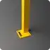 Rhino Rails 43in Guardrail Column with Corner Baseplate