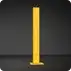 Rhino Rails RR-CSO-2 43in Guardrail Column with Offset Baseplate - Photo Rhino Rails RR-CSO-2 43in Guardrail Column with Offset Baseplate