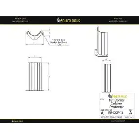 Rhino Rails RR-CCP Corner Column Post Protector - Photo - Photo Rhino Rails RR-CCP Corner Column Post Protector - Photo