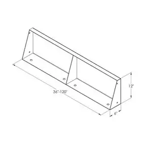 Rhino Rails - RR-CG - 12in Tall Floor Mounted Equipment Barrier - 12