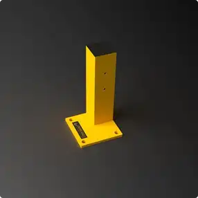 Rhino Rails - RR-CSC-1 - 18.5in Guardrail Column with Corner Baseplate - 10