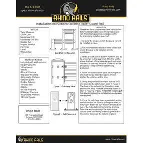 Rhino Rails - RR-CSO-1 - 18.5in Guardrail Column with Offset Baseplate - 14