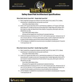 Rhino Rails - RR-GR-S2 - Double-High Guardrail Starter Kit - 21