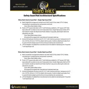 Rhino Rails - RR-GR-S1 - Single-High Guardrail Starter Kit - 13
