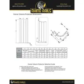 Rhino Rails - RR-CCP - Corner Column Post Protector - 7