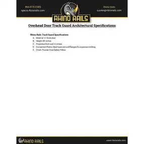Rhino Rails RR-TG 48in Tall Overhead Door Track Guard - Photo - Photo Rhino Rails RR-TG 48in Tall Overhead Door Track Guard - Photo