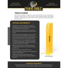Rhino Rails RR-TG 48in Tall Overhead Door Track Guard - Photo - Photo Rhino Rails RR-TG 48in Tall Overhead Door Track Guard - Photo