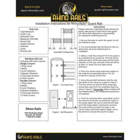 Rhino Rails RR-GR Heavy Duty Warehouse Guardrail