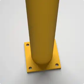 Rhino Rails 42in Tall Surface Mount Steel Bollard with Cap