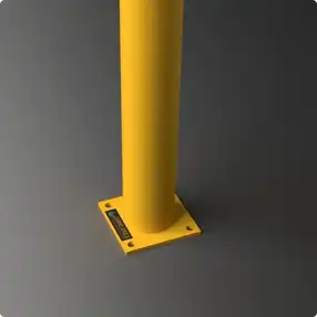 Rhino Rails 42in Tall Surface Mount Steel Bollard with Cap
