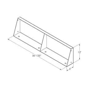 Rhino Rails RR-CG 12in Tall Floor Mounted Equipment Barrier - 11