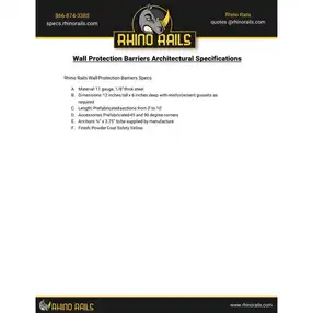 Rhino Rails RR-CG 12in Tall Floor Mounted Equipment Barrier - 13
