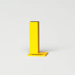 Rhino Rails 18.5in Guardrail Column with Corner Baseplate - Photo Rhino Rails 18.5in Guardrail Column with Corner Baseplate