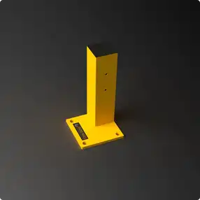 Rhino Rails 18.5in Guardrail Column with Corner Baseplate - Photo Rhino Rails 18.5in Guardrail Column with Corner Baseplate