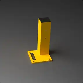 Rhino Rails 18.5in Guardrail Column with Corner Baseplate - Photo Rhino Rails 18.5in Guardrail Column with Corner Baseplate