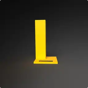 Rhino Rails RR-CSC-1 18.5in Guardrail Column with Corner Baseplate - Photo Rhino Rails RR-CSC-1 18.5in Guardrail Column with Corner Baseplate