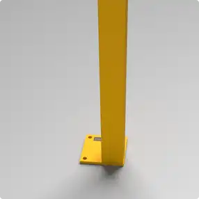 Rhino Rails 43in Guardrail Column with Corner Baseplate