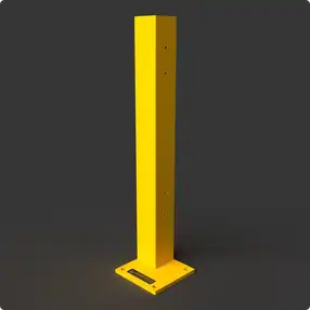 Rhino Rails 43in Guardrail Column with Corner Baseplate