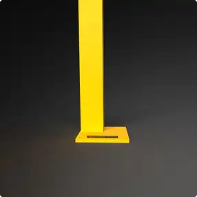 Rhino Rails 43in Guardrail Column with Corner Baseplate