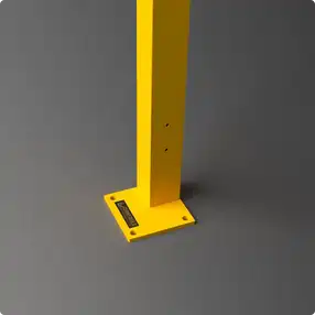 Rhino Rails 43in Guardrail Column with Corner Baseplate