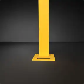 Rhino Rails 43in Guardrail Column with Offset Baseplate - Photo Rhino Rails 43in Guardrail Column with Offset Baseplate