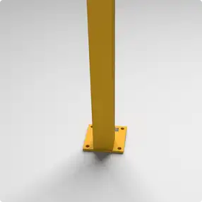 Rhino Rails 43in Guardrail Column with Offset Baseplate - Photo Rhino Rails 43in Guardrail Column with Offset Baseplate