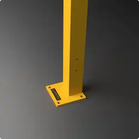 Rhino Rails 43in Guardrail Column with Offset Baseplate - Photo Rhino Rails 43in Guardrail Column with Offset Baseplate