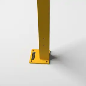 Rhino Rails 43in Guardrail Column with Offset Baseplate - Photo Rhino Rails 43in Guardrail Column with Offset Baseplate