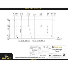Rhino Rails RR-GR-RHG Double Rail Hinge Assembly Barrier Gate - Photo Rhino Rails RR-GR-RHG Double Rail Hinge Assembly Barrier Gate