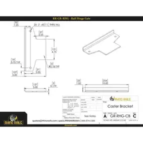 Rhino Rails RR-GR-RHG Double Rail Hinge Assembly Barrier Gate - Photo Rhino Rails RR-GR-RHG Double Rail Hinge Assembly Barrier Gate