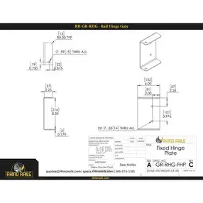 Rhino Rails RR-GR-RHG Double Rail Hinge Assembly Barrier Gate - Photo Rhino Rails RR-GR-RHG Double Rail Hinge Assembly Barrier Gate