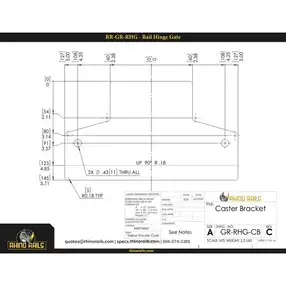 Rhino Rails RR-GR-RHG Double Rail Hinge Assembly Barrier Gate - Photo Rhino Rails RR-GR-RHG Double Rail Hinge Assembly Barrier Gate
