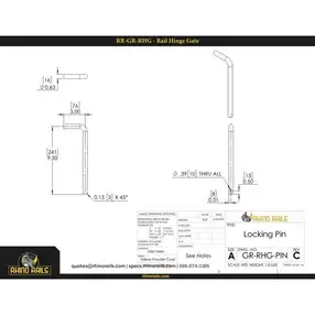 Rhino Rails RR-GR-RHG Double Rail Hinge Assembly Barrier Gate - Photo Rhino Rails RR-GR-RHG Double Rail Hinge Assembly Barrier Gate