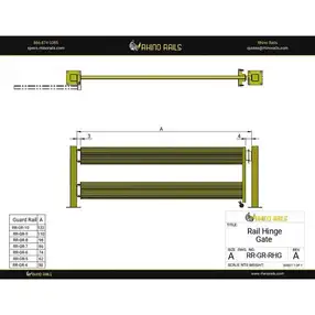 Rhino Rails RR-GR-RHG Double Rail Hinge Assembly Barrier Gate - Photo - Photo Rhino Rails RR-GR-RHG Double Rail Hinge Assembly Barrier Gate - Photo