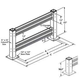 Rhino Rails Double-High Guardrail Starter Kit