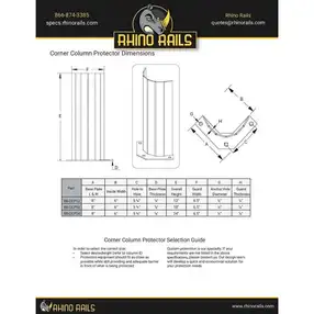 Rhino Rails RR-CCP  Corner Column Post Protector  - Photo