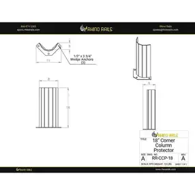 Rhino Rails RR-CCP  Corner Column Post Protector  - Photo