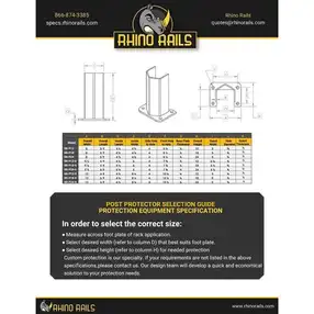Rhino Rails RR-P  Pallet Rack Upright Post Protector  - Photo